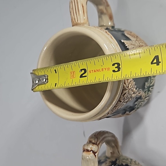 Vintage German Stoneware Castle of Rhine Drachenfels Mugs. Set of 4 - Picture 11 of 11